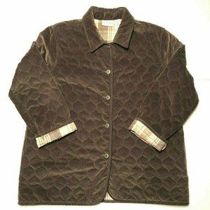 Alfred Dunner Women Barn Jacket Corduroy Quilted
